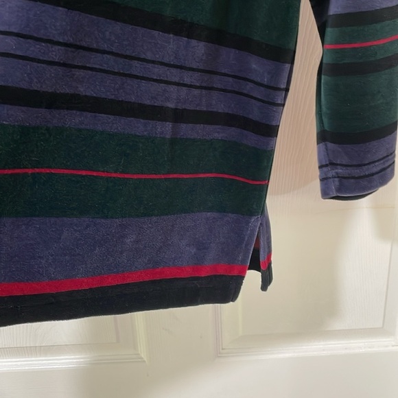 Talbots Petites Women’s Striped Top Velvet Sweater Mock Neck Long Sleeve Size P - Picture 5 of 9